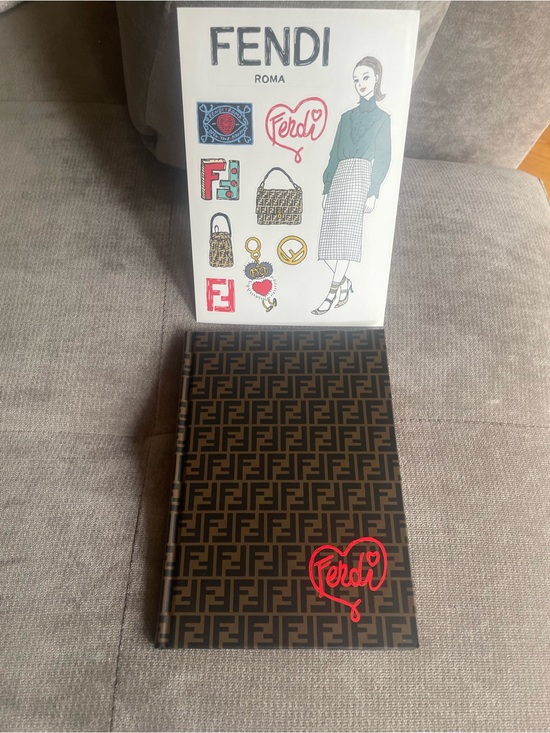 Fendi Other - Fendi Brown FF Monogram Notebook  Limited Edition with Stickers